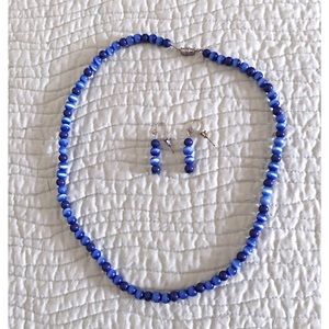 Set-Necklace & Earrings-Royal Mermaid beads